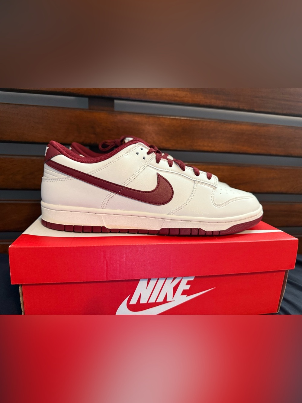 NIKE DUNK LOW RETRO - PHANTOM/TEAM RED *BRAND NEW* Sz 12 (MEN)  CODE HF5441 008